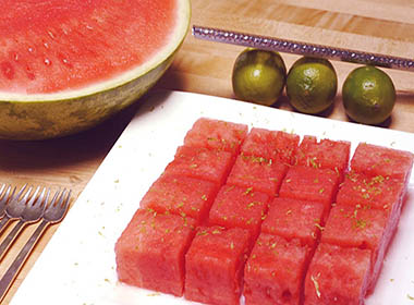 Watermelon Lime Squares