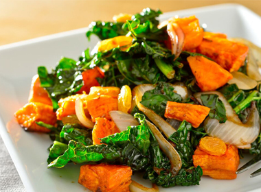 Wilted Kale & Sweet Potato Salad