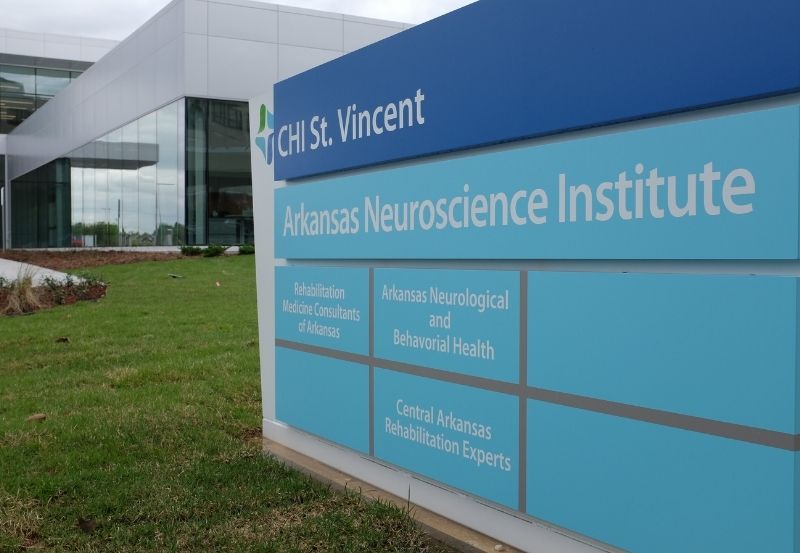 CHI St Vincent Arkansas Neuroscience Institute sign