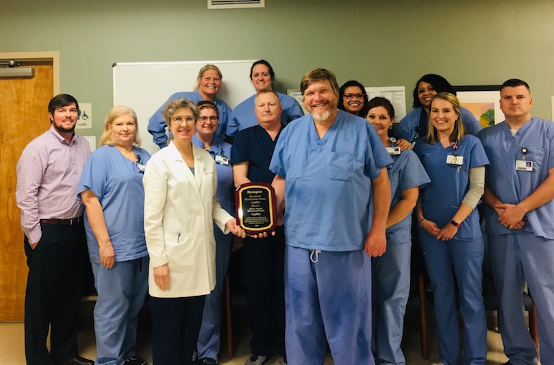 CHI St. Vincent Wound Care Center team with award